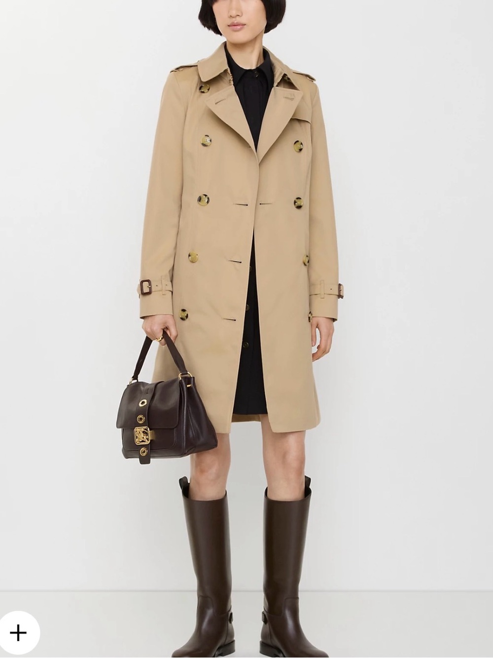 Burberry Chelsea Mid-Length Trench Coat Honey Tan